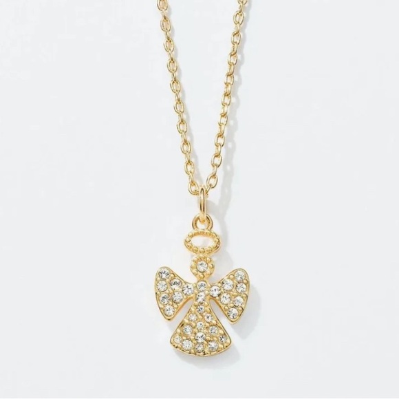 Touchstone Crystal Golden Angel Necklace - Picture 1 of 5